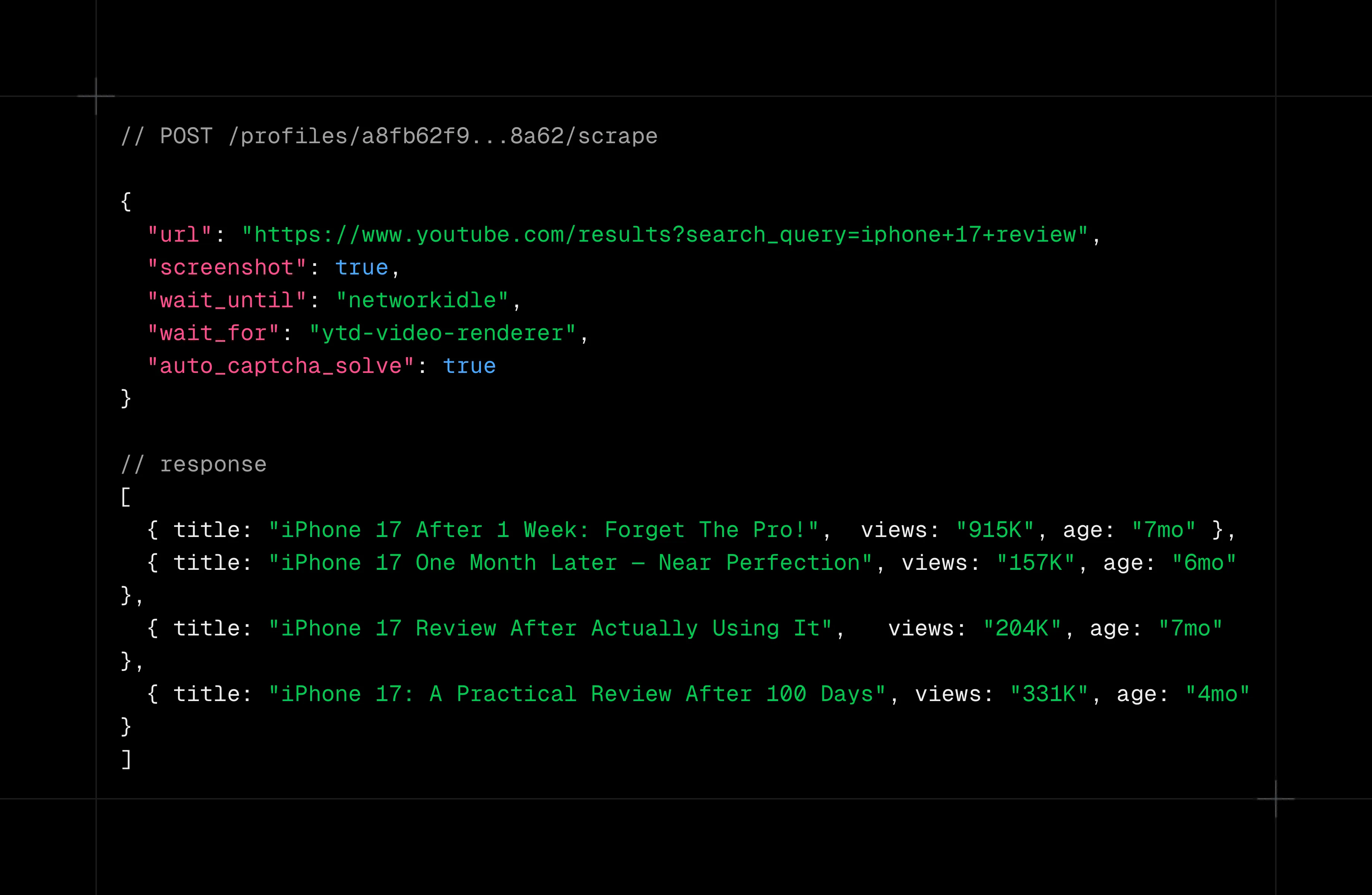HTTP /render request and response